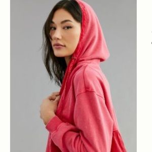 Daily Practice/Anthropologie The Sapphire Hoodie. In Raspberry color. Size L.